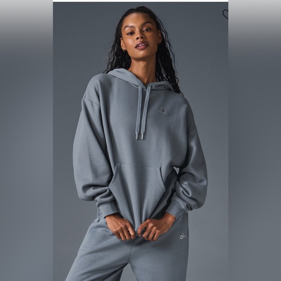 ALO Accolade hoodie in steel grey size XXS